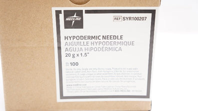 Medline SYR100207 Hypodermic Needle 20g x 1.5In - Box of 100